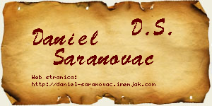 Daniel Saranovac vizit kartica